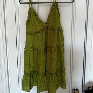 Green babydoll dress